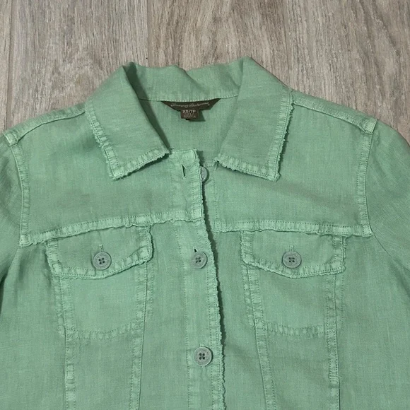 LIKE NEW! Women's Tommy Bahama Palms Linen Jacket - XS - Picture 2 of 15